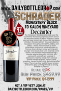 Schrader Cabernet Sauvignon Monastery Block To Kalon Vineyard
